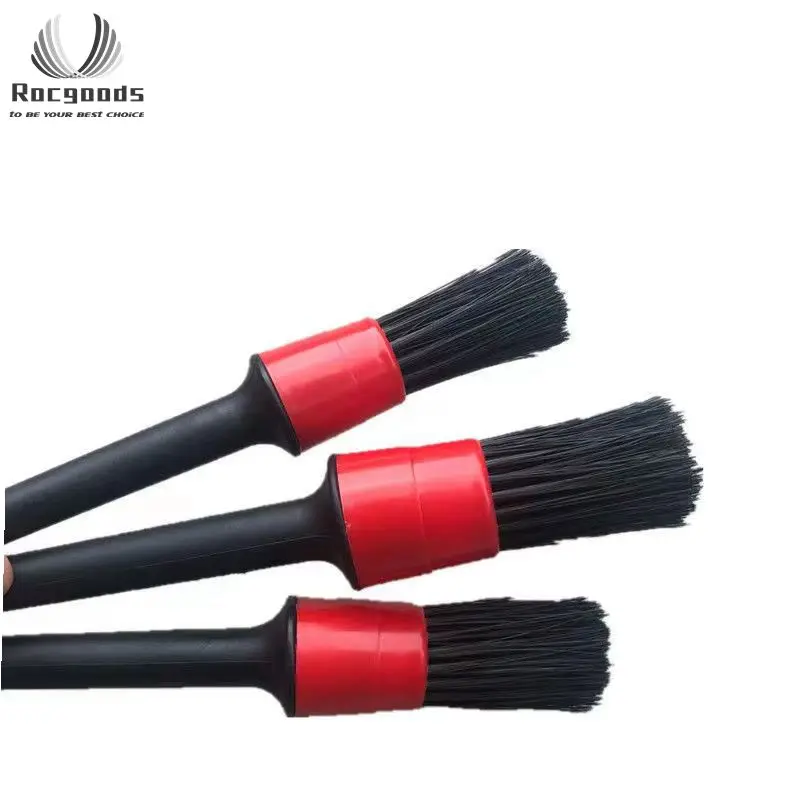 18pcs boar hair interior car care dust wash cleaning plastic detail pp bristle brush kit auto detailing extra soft brushes set