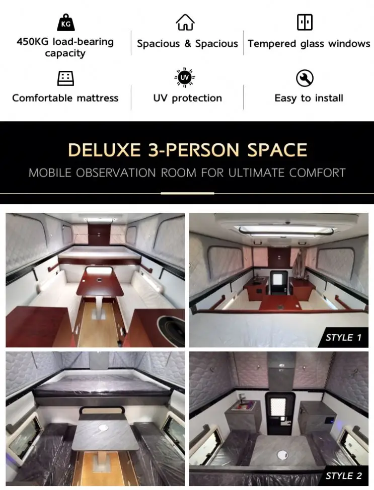 Hot sale Travel caravan camper truck kitchen outdoor cooktop camping bed camping box PICKUP TRUCK DRAWER