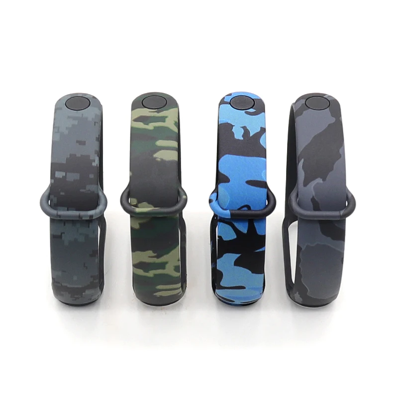 BROXTY Mi 6 5 Camouflage Xiao Mi Smart Band 4 3 Silicone Wristband Mi Band 6 Strap