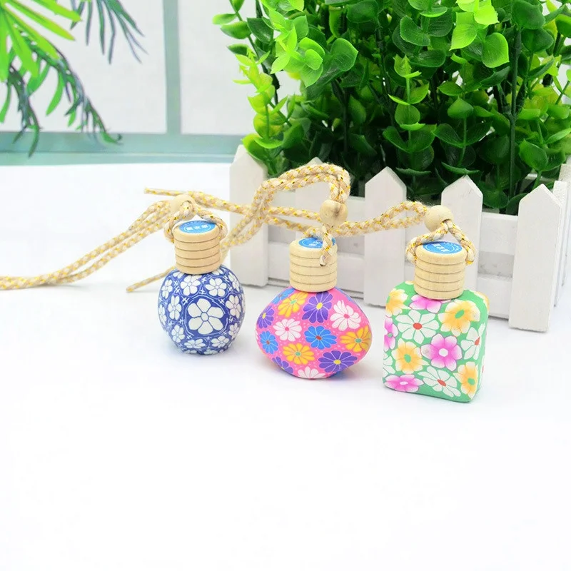 Factory price mini car refillable glass perfume bottle wholesale replacement bottle for essential oil