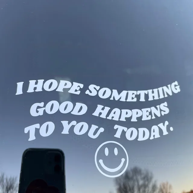 Custom Car Decoration Sticker White Die Cut Vinyl Graphics Window Car decal