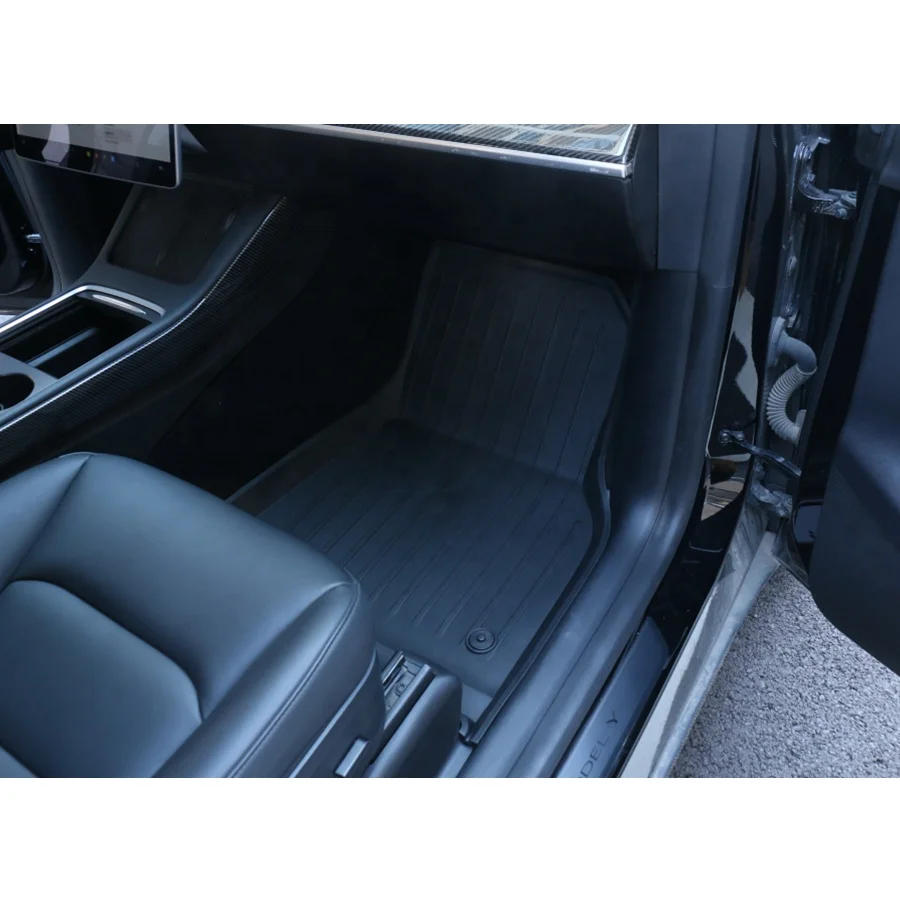 2023 New Design Car Carpet Floor Mats TPE With Velvet For Tesla Model Y Detachable double layer