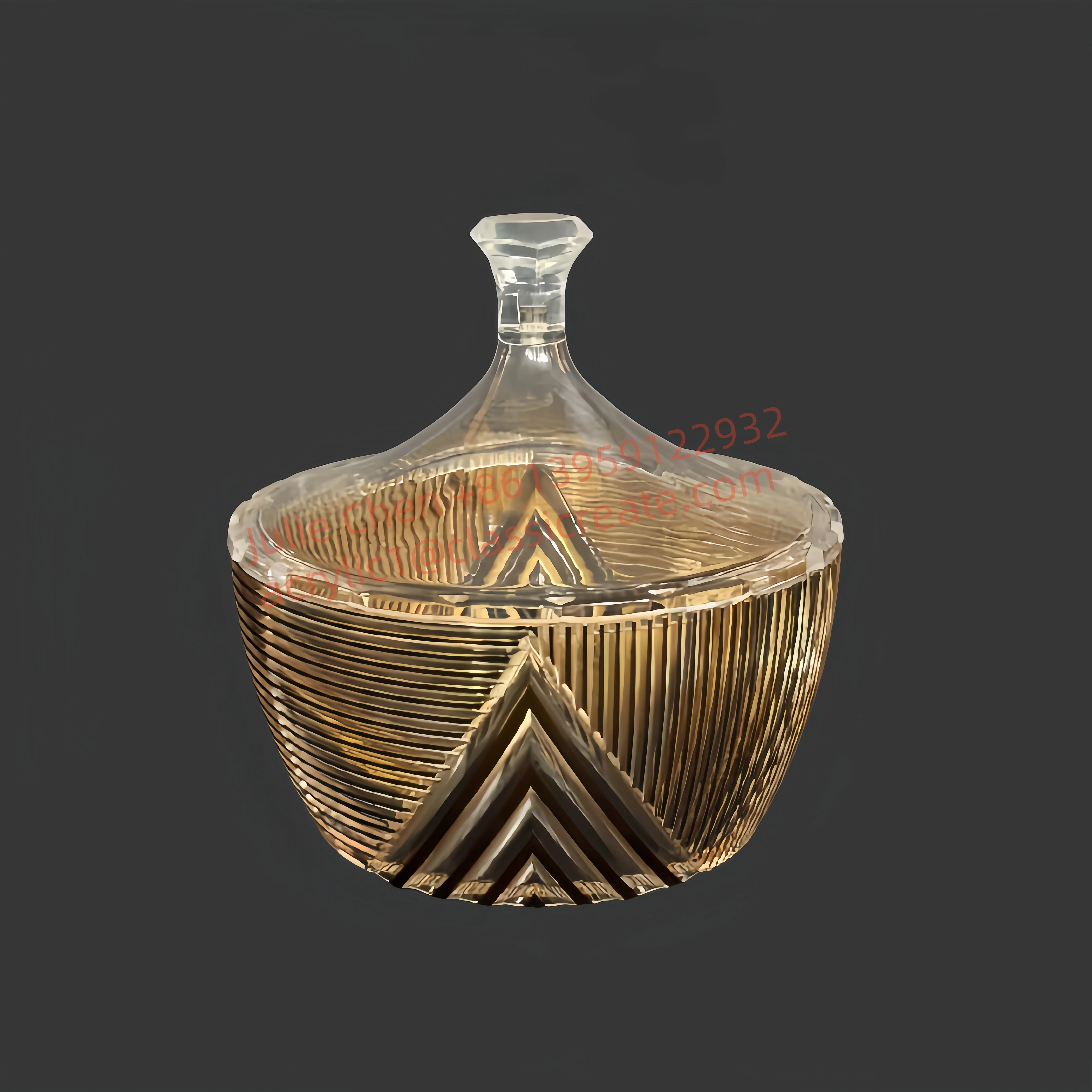 Clear Acrylic Candy Jar With Lid Crystal Covered Sugar Bowl for Candy Buffet Party Wedding Home Deco Serving Bowl