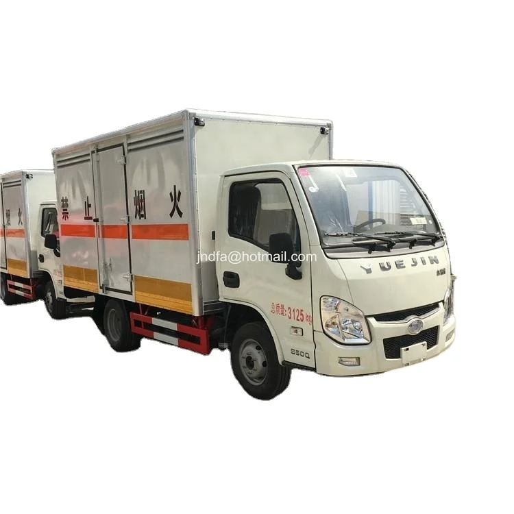 Light duty Yuejin civilian explosive van truck price
