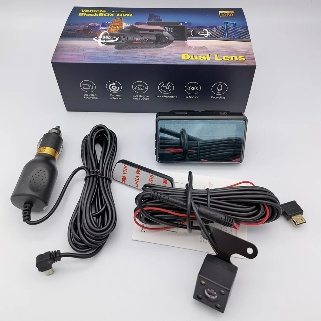  Высококачественный 4K 1080P DVR Автомобильный видеорегистратор с G-сенсором задняя