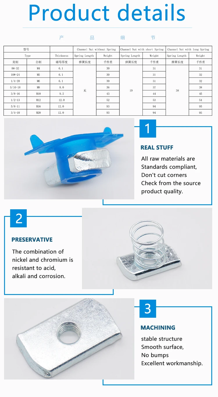OEM ANSI ZINC PLATED spring nuts strut nut spring nut m6 m8 m10 m12