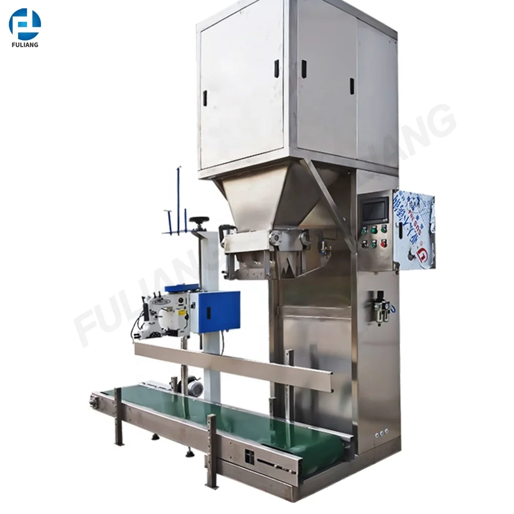 5kg 15kg 25kg 50kg packing machine bagger with automatic sewing system fertilizer rice pellet packaging machine