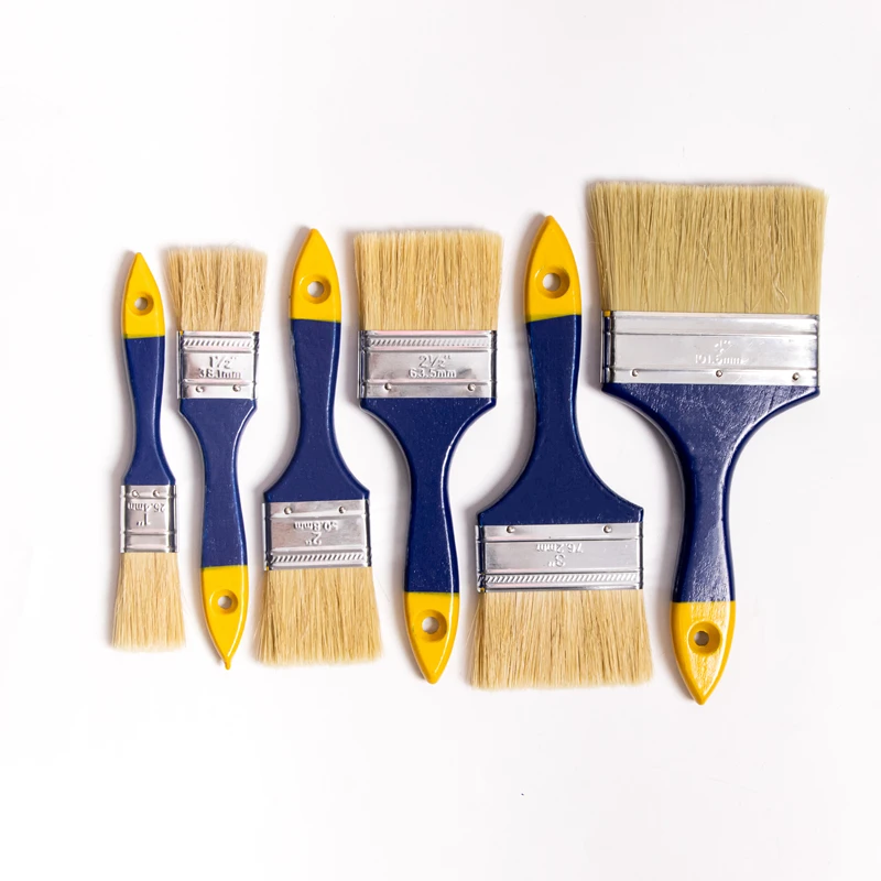 China Local Factory Wooden Handle Natural Soft  Bristle Brush  Small Paint Brush different size Brush bristle