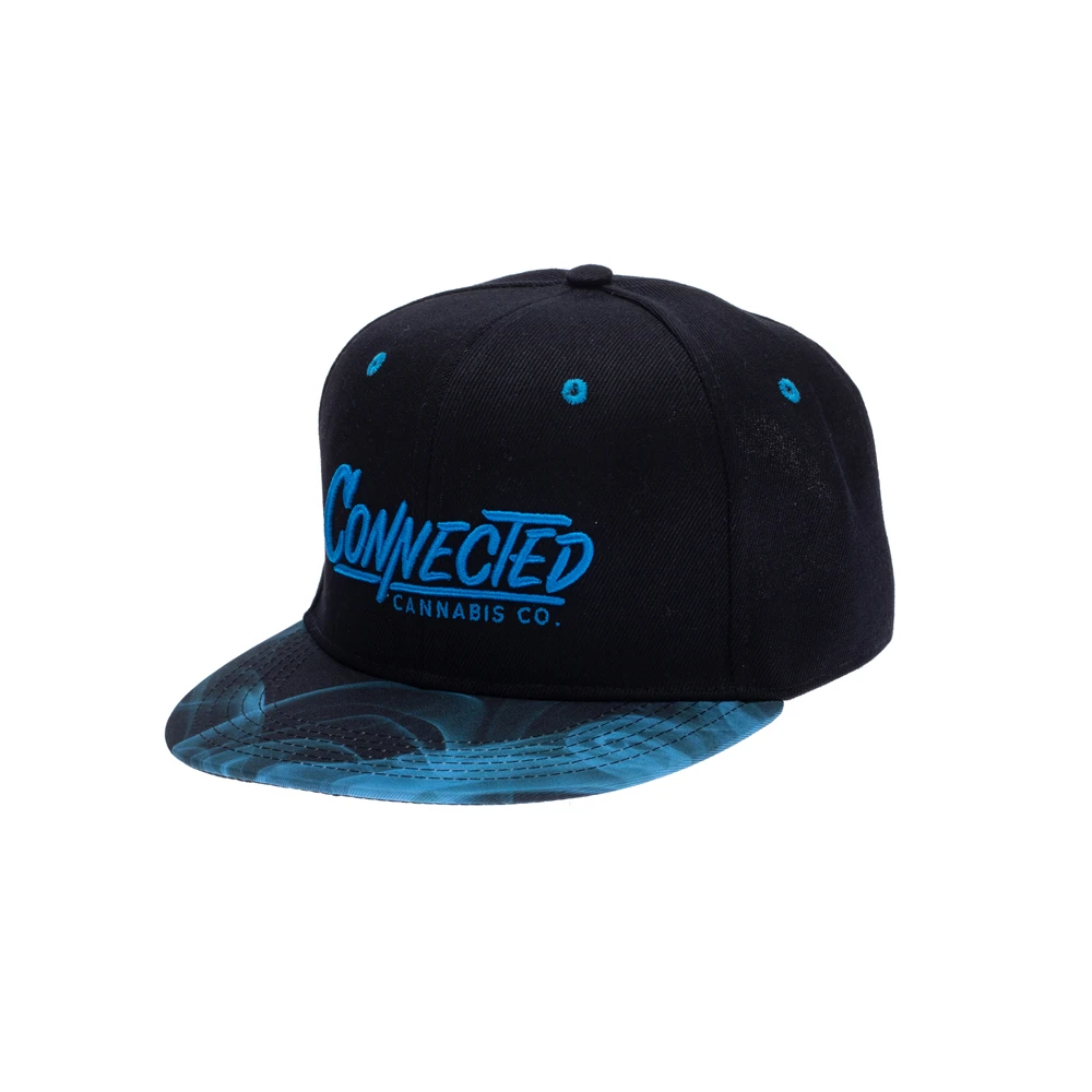 Flat hip hop snapback hat baseball caps with custom Embroidery and sublimation on peak