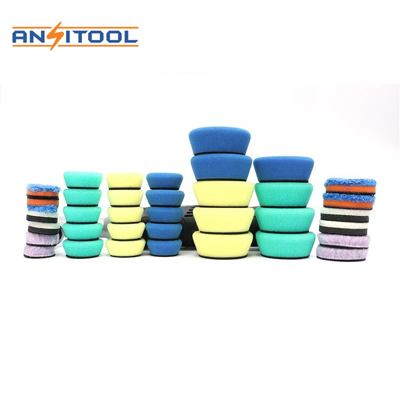 Mini  Polishing Pads Kit Sponge Waxing Buffing Foam Polish Pad Set for Car Sanding, Polishing, Waxing, Sealing Glaze
