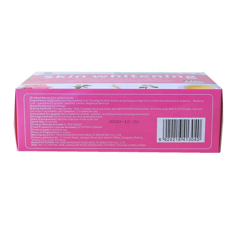 Natural herb tea beauty Skin Whitening Spots Fading Herbal Chamomile Tea Teabags