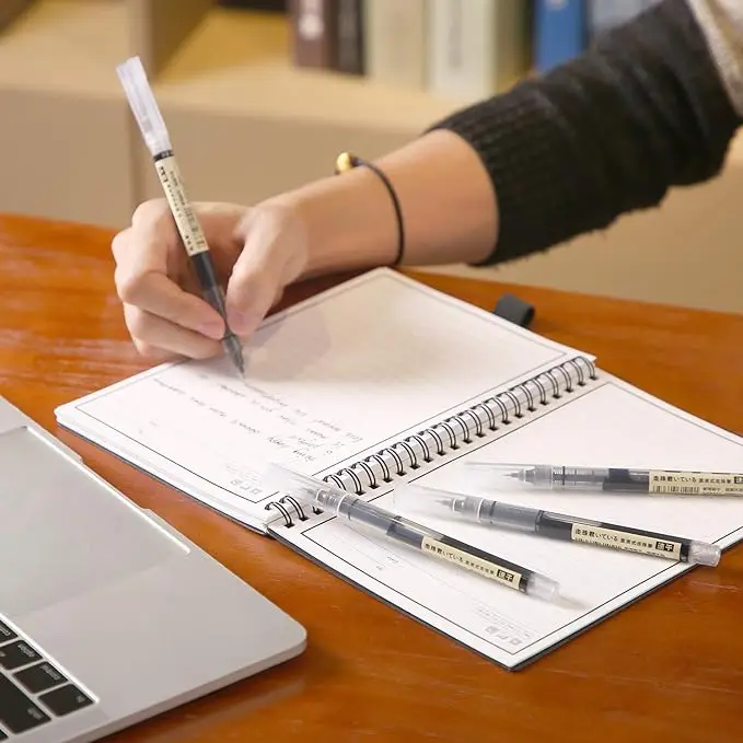 Extra Fine Point Pens Ballpoint Pen 0.5mm Black Red Blue Quick Drying Liquid Gel Ink Pen For Office School Stationery Supply