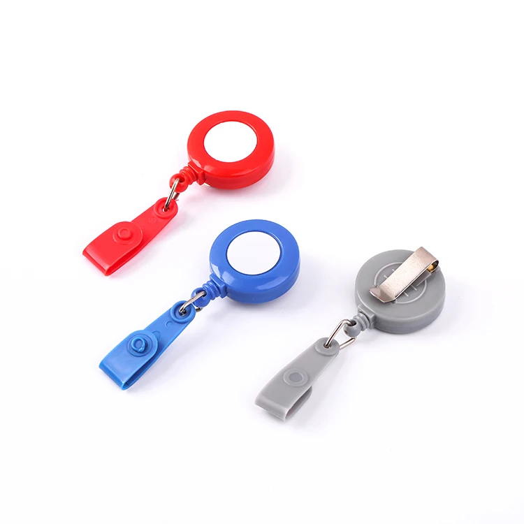 
retractable badge reel badge reel with carabiner id/ic card case 