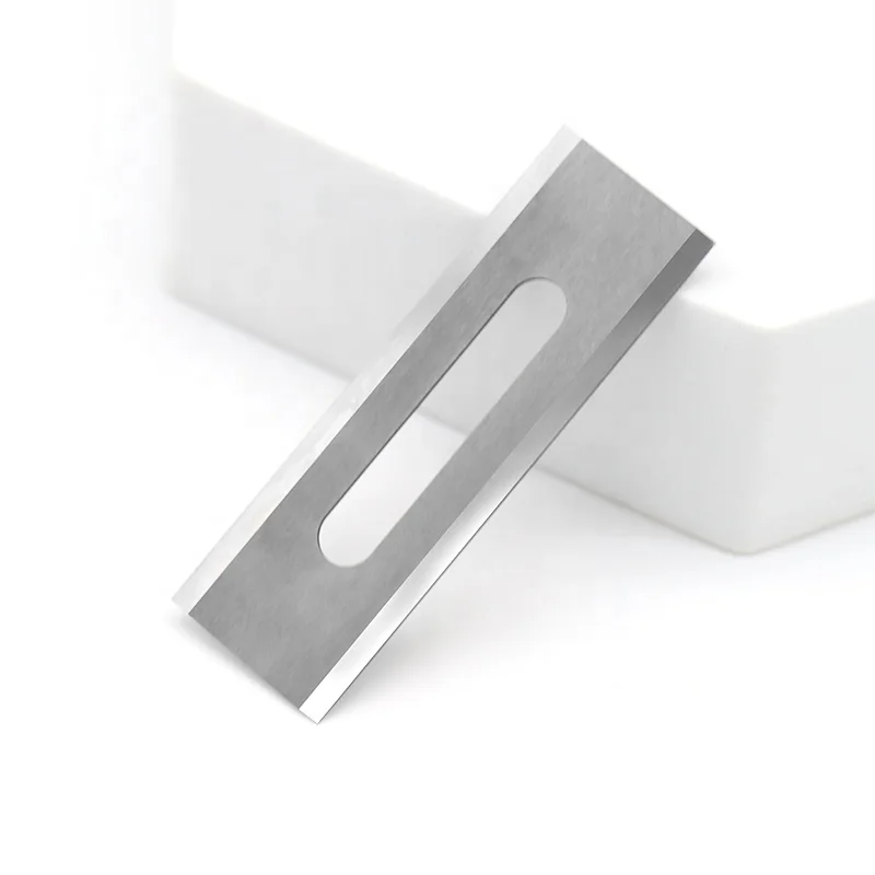 Tungsten Carbide Long-Hole Film Cutting Blade Carbide Waist-Hole Blade For Paper, And Leather Carbide Slitting Machine Blade
