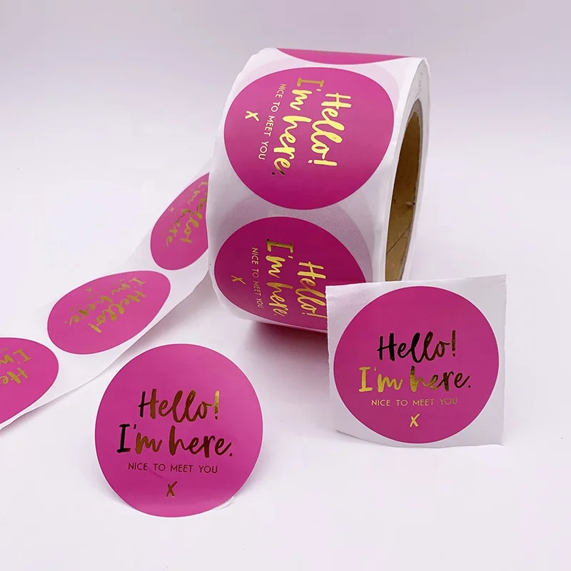 Wholesale Custom Logo Rose Gold Foil Labels Laminated Paper Sticker Printing Glossy/Matte Stamping Perfume/Shampoo Free