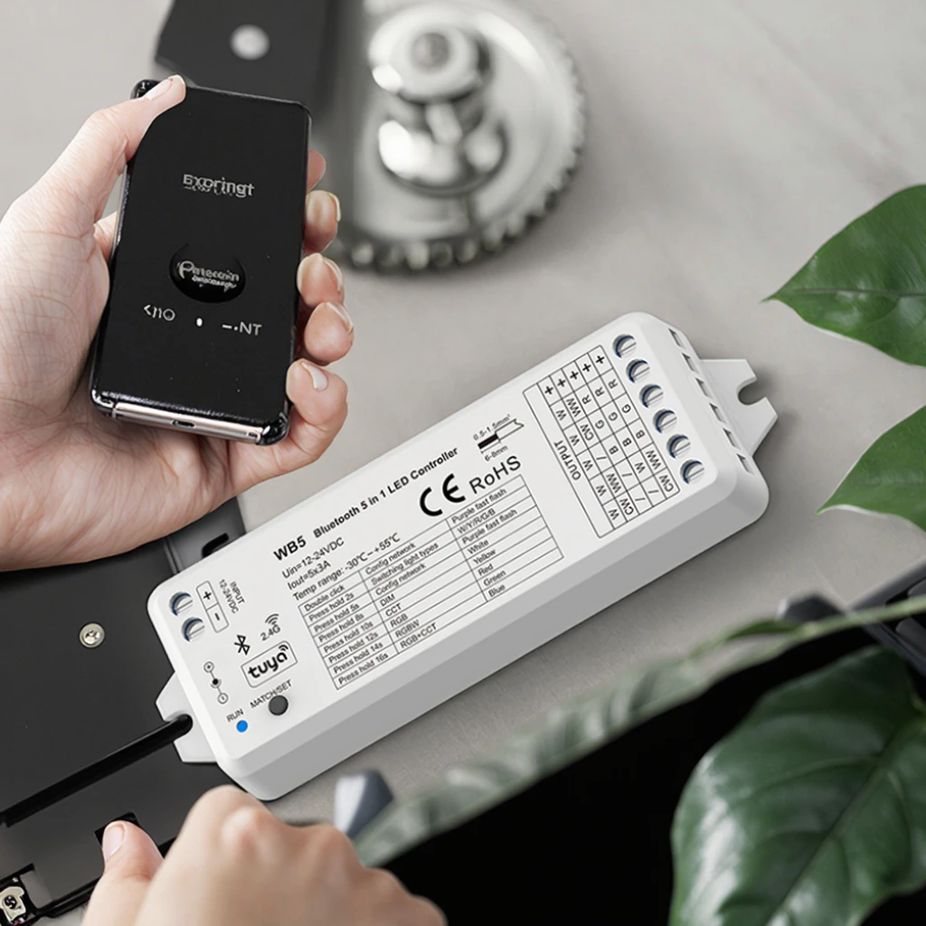 WB5 Tuya Wifi Bluetooth Connect  RF 5-in-1 Controller