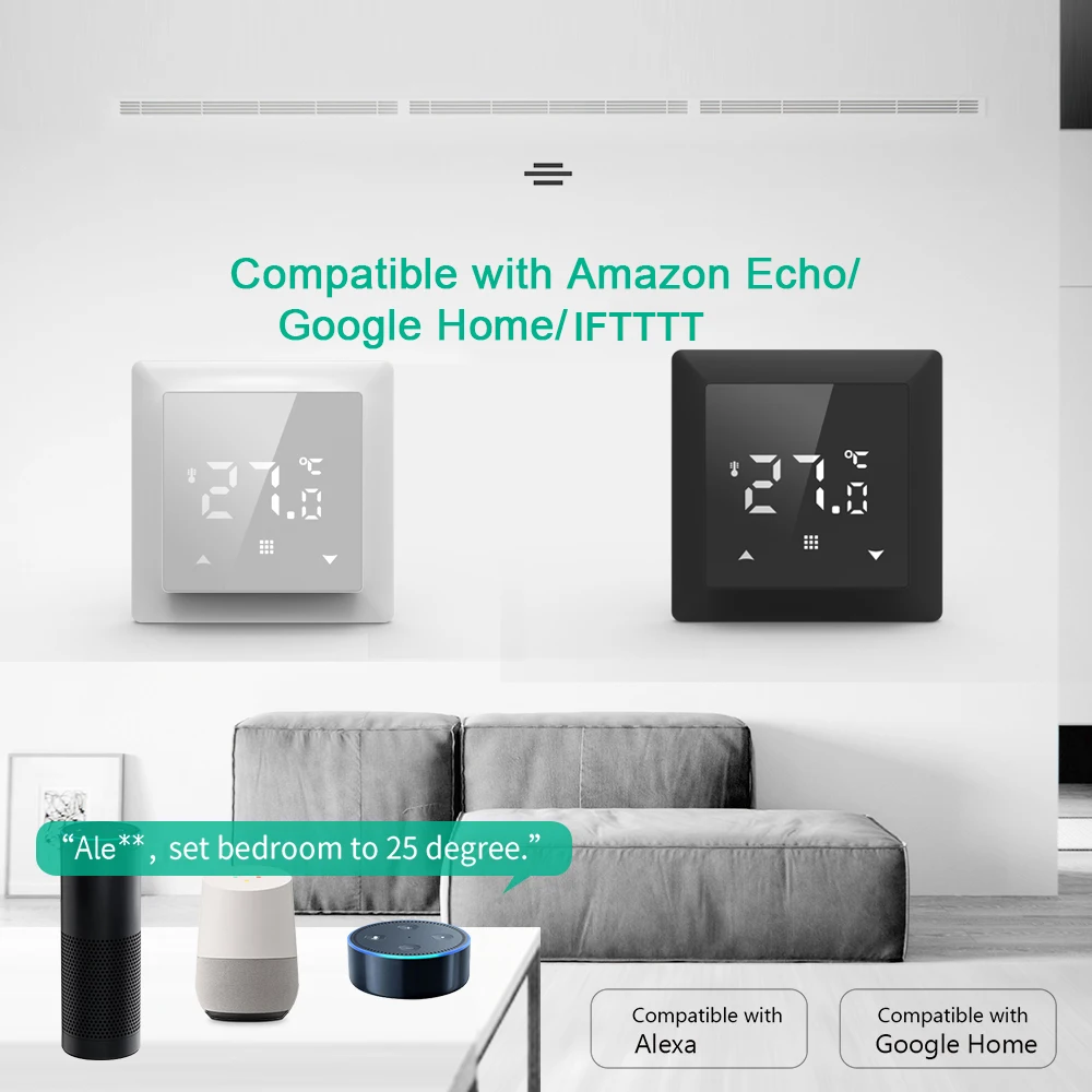 smart phone wifi underfloor heating pipe thermostat for ufh floor heating ambient temperature control