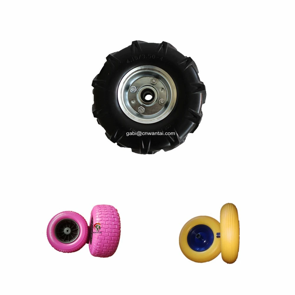 construction tools motorized wheelbarrow pu foam wheel 4.00-8
