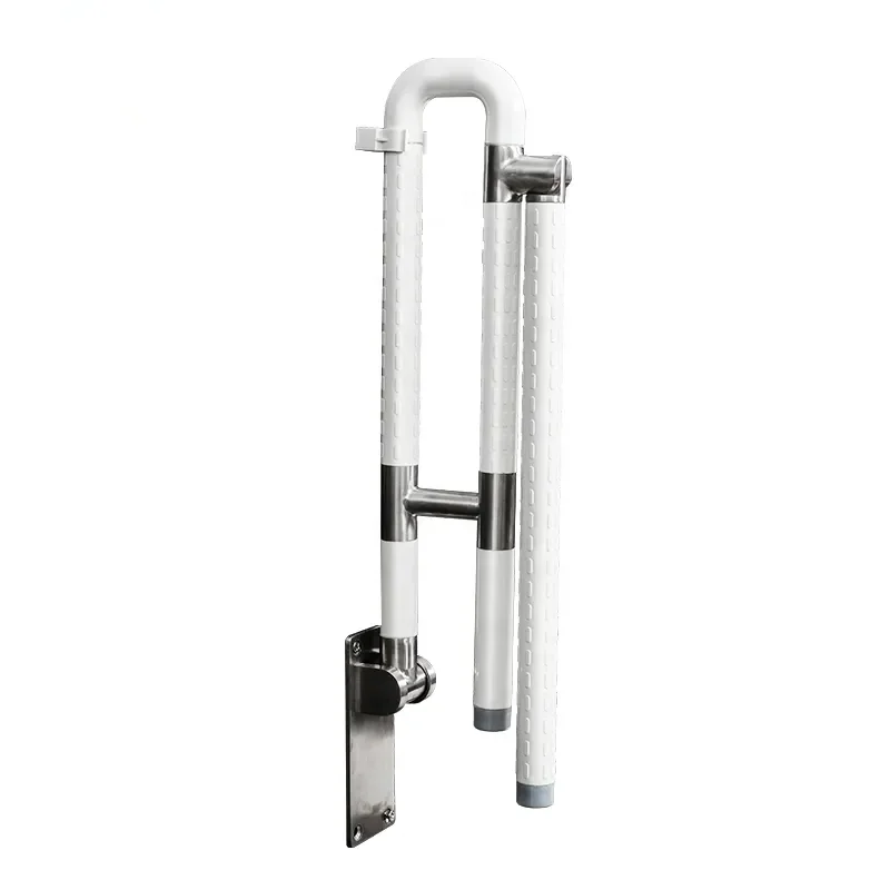 2024 hot sales Handicap Handrails Folding Disabled Grab Bar For Bathroom Exterior Pvc Handrail