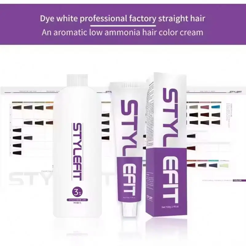 Factory Wholesale Professional Hair Color Cream Salon Natural Semi-Permanent Hair Dye in 100ml Volume Free Sample