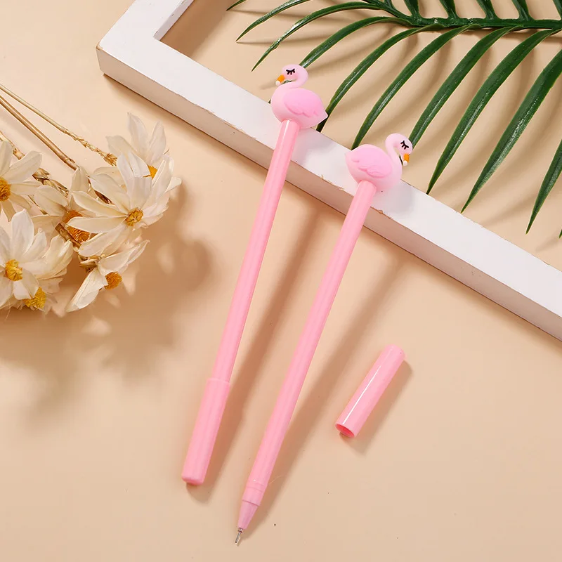 Korean Stationery Cute Super Creative Cartoon Small Fresh Signature Flamingo Student Exam Pen Gel Pen