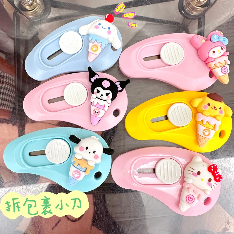 Kawaii универсальный нож Мини милый мультяшный бумажный Открыватель коробки резак для студентов портативный ручной работы канцелярские