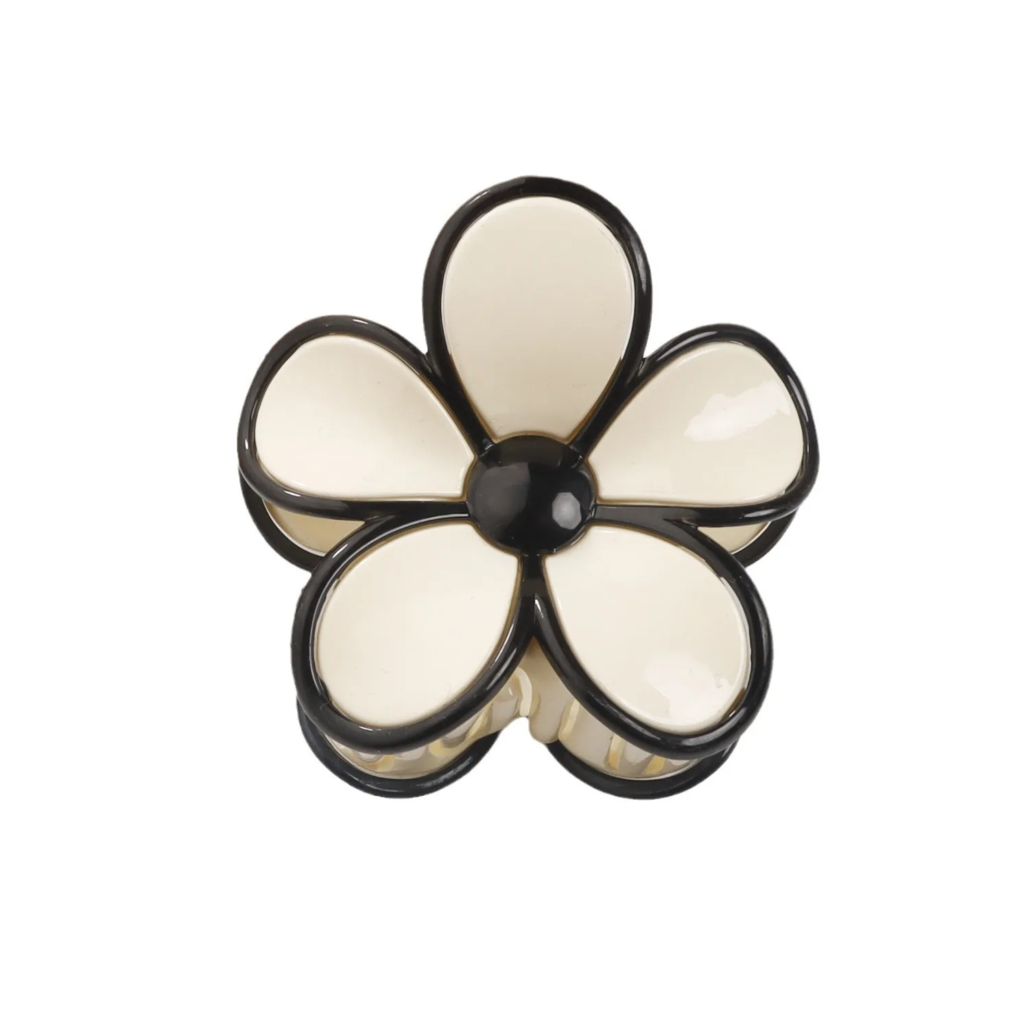 Sweet Five Petals Flower Butterfly Modeling Grab Clips Simple Line PVC Back of the Head Hair Accessories