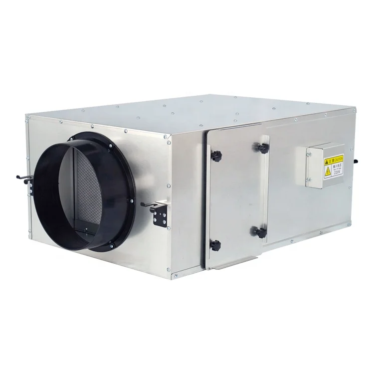 Centrifugal HVAC Air filtration Fan with HEPA Carbon Filter Air Purifying Duct Fan