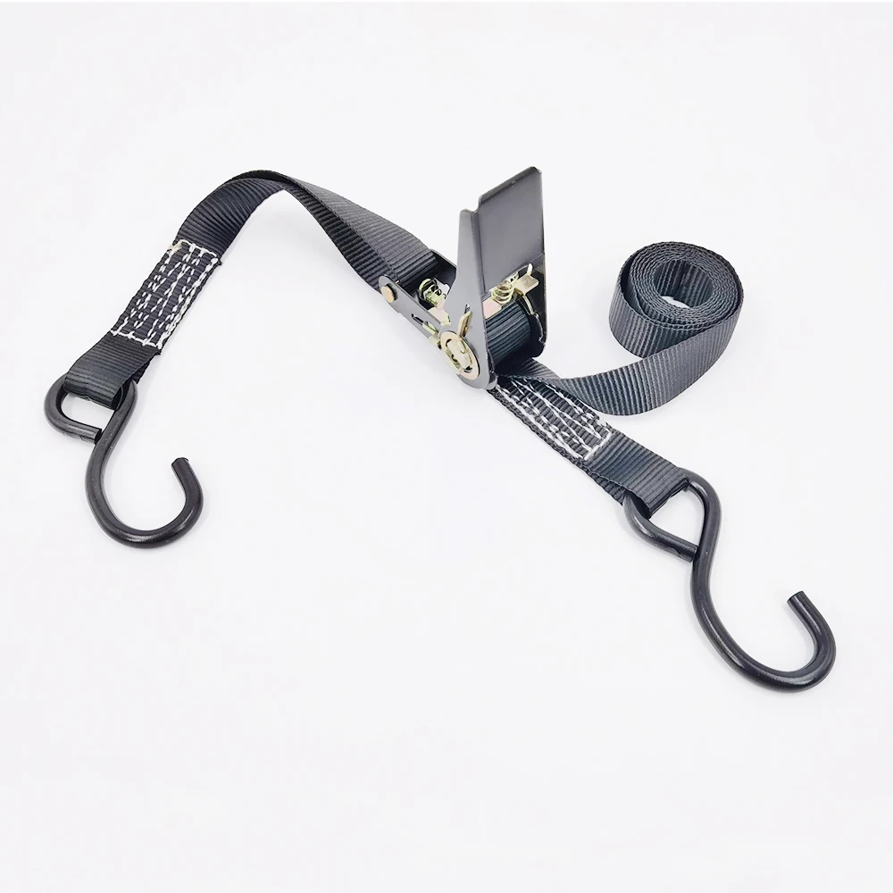 25mm S Hook Customized Color Tie Down Lashing Ratchet Strap For Car Transportation