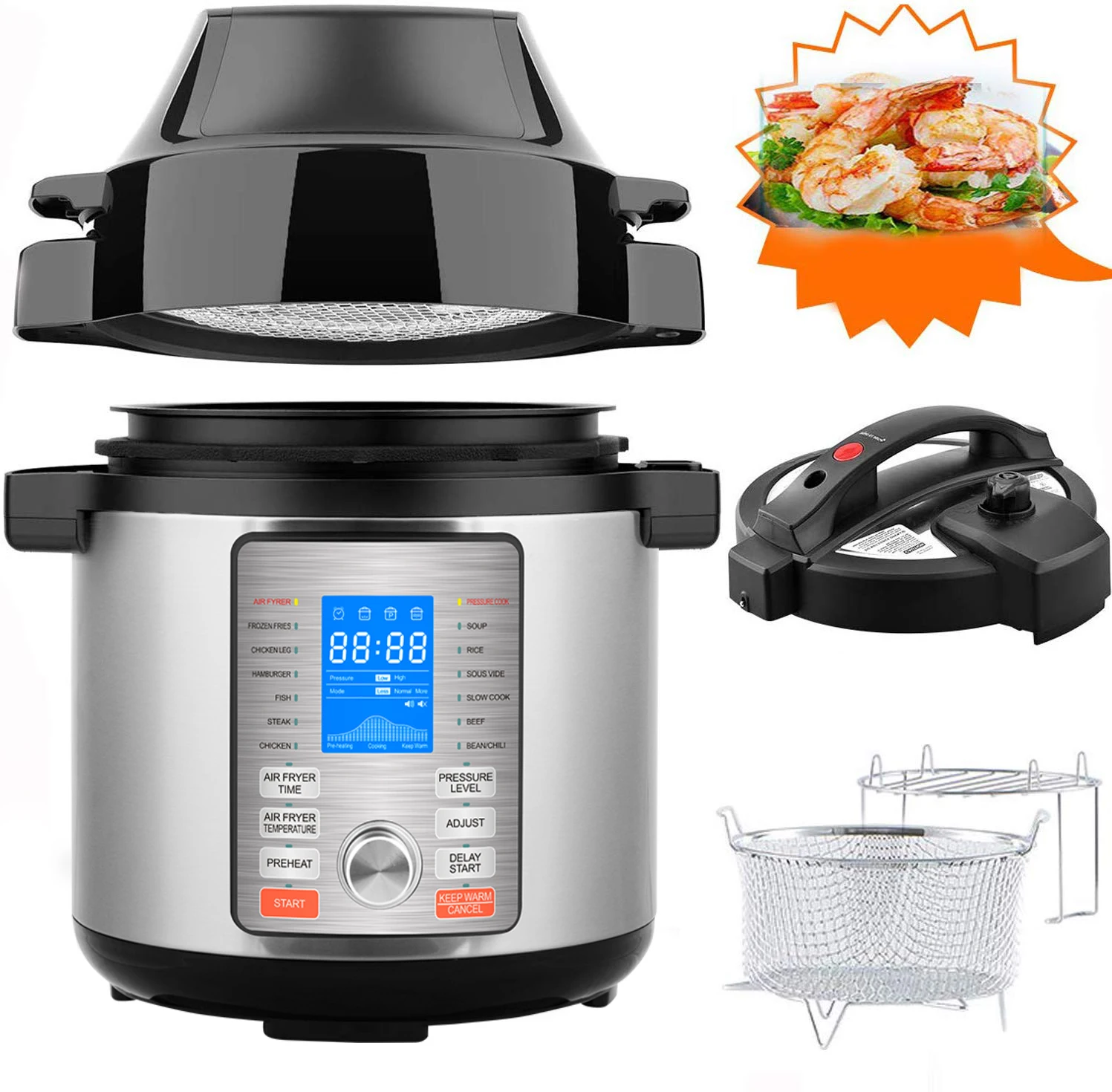 TL GTAP06A1 Air Fryer All-in-1Amazon choice instant Pressure Cooker Air Fryer