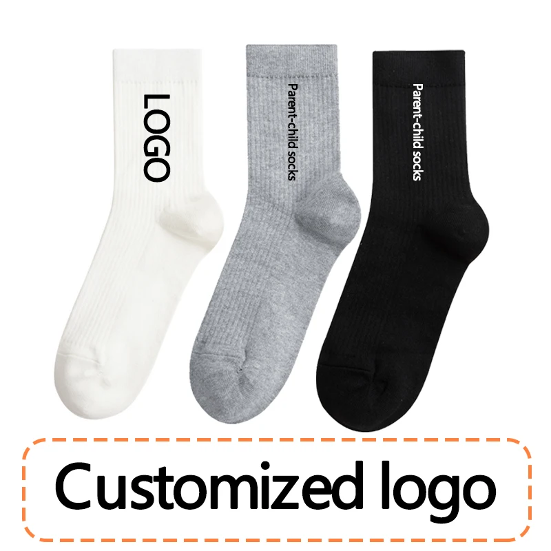 High quality hot sale logo design cozy soft solid color crew custom logo  woman socks