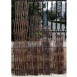 coloured decorative cheap yard black bamboo fence for home decoration