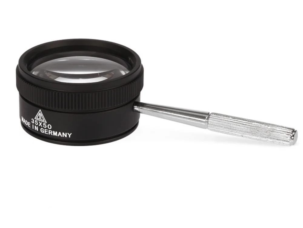 35x50 Zoom Glasses portable hand-held magnifying glass jewelry appraisal magnifier With Metal Handle