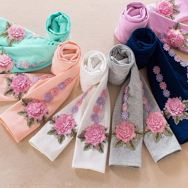 B10506A европейские леггинсы с цветочным принтом для маленьких девочек, хлопковые леггинсы