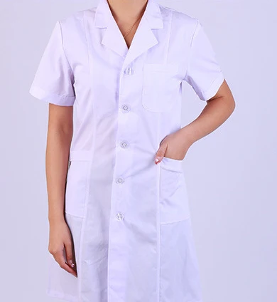 Factory custom logo summer short-sleeved hospital nurse clothing doctor white coat medical clothing