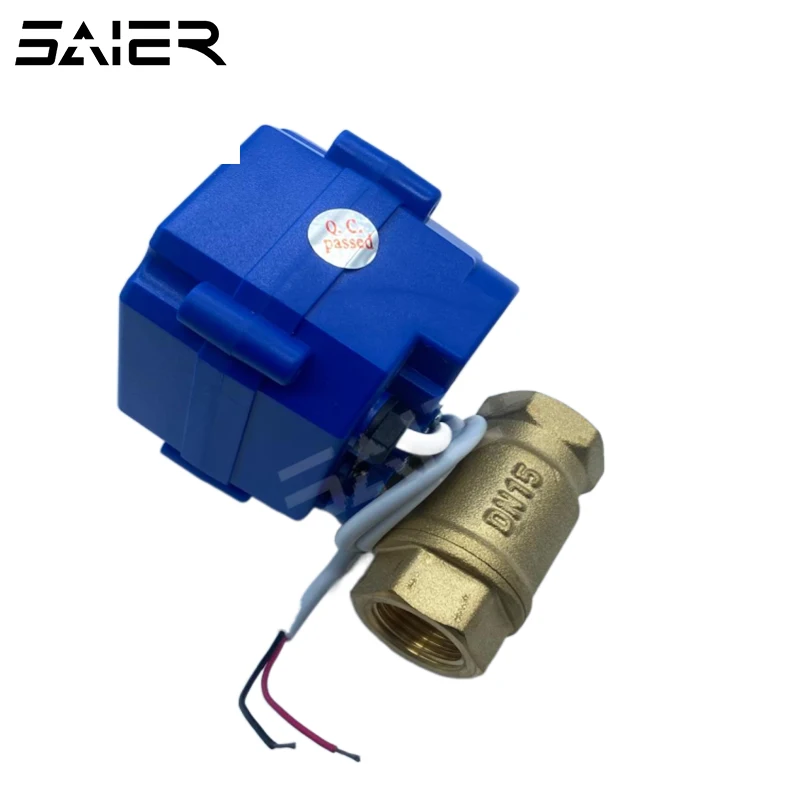 Factory Price IP65 Miniature Electric Valve Water Shut Off Valve DN8-DN25 Brass Motor Valve for Hot Water