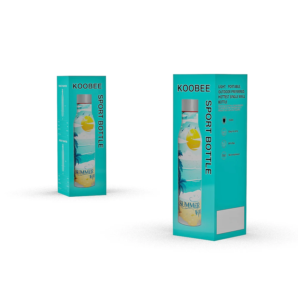 Custom design cardboard beverage bottle packaging box for paper wine beer bottle carrier packaging boxes