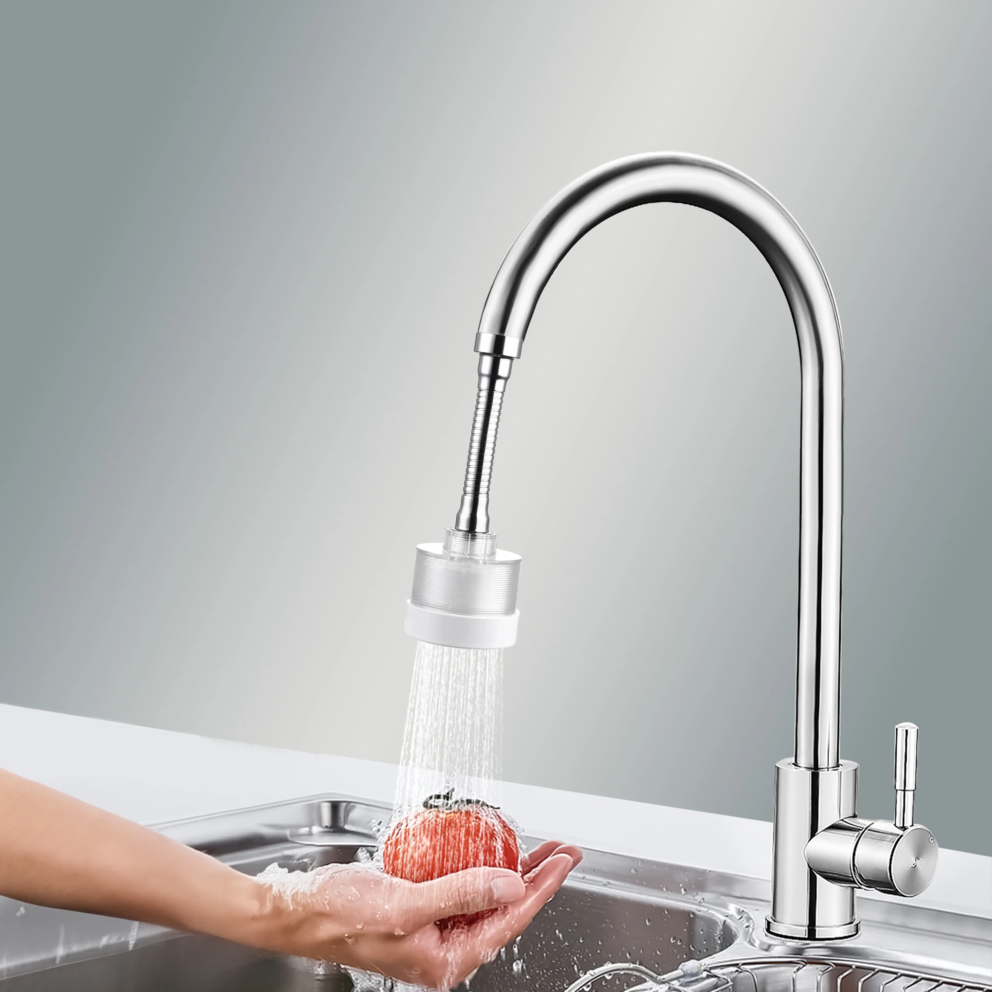 360 Degree Kitchen&Bathroom Sink Rotating Faucets With Water PP Carton Cartridge Filter Purifier And Flexible Tube