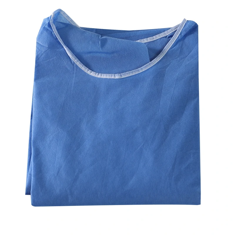Cheap non woven disposable sms surgical gown level 1 waterproof medical surgical gown