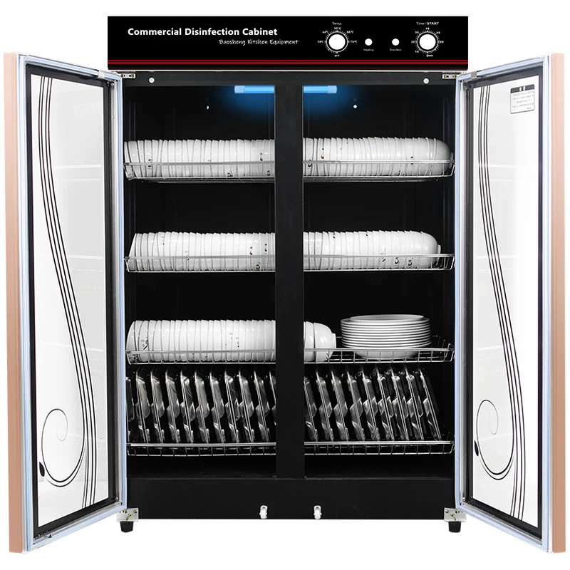 Lowest Price Mechanical Electric Dish Dryer With 304 Stainless Steel Rack Electric Kitchen Disinfection Cabinet