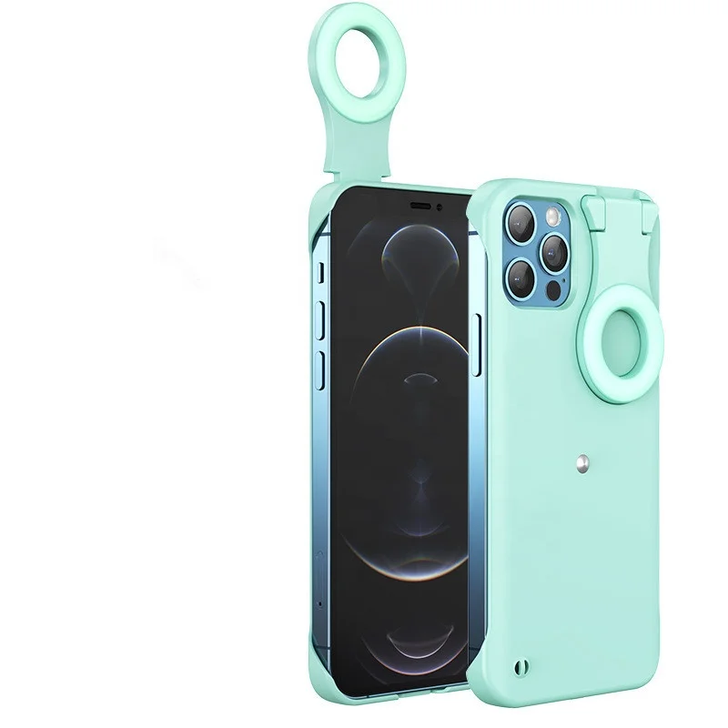Чехол для iphone 12 11 X XS XR 6 7 8 Plus с проблесковым кольцом защитный чехол мобильного телефона обратной