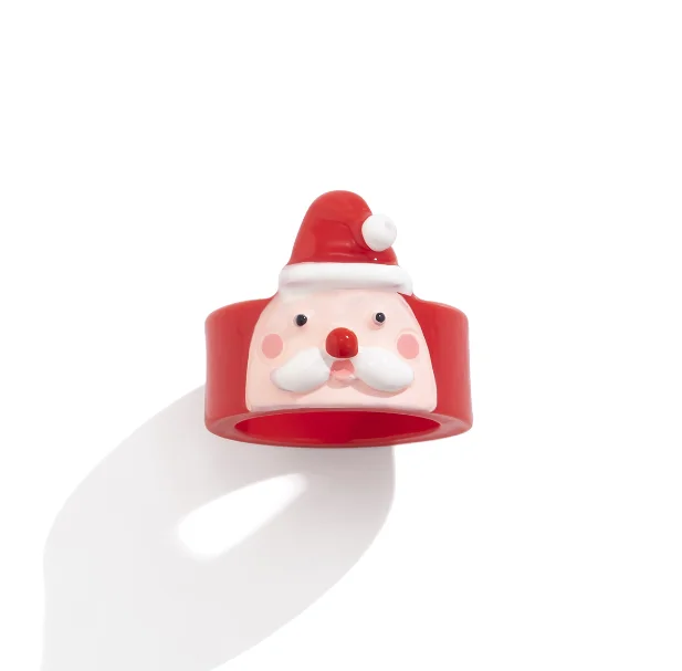 European and American Cartoon Cute Santa Claus Ring Gift Christmas Rings