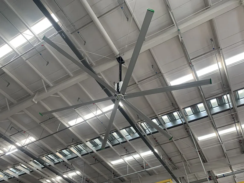  Промышленный бесщеточный потолочный вентилятор HVLS диаметром 24 фута энергосберегающий