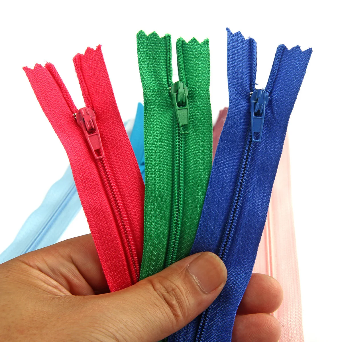 LS714 Zipper Wholesale 3# Open End Colorful Custom Invisible Nylon Zipper For Garments Pants And Luggage Bags