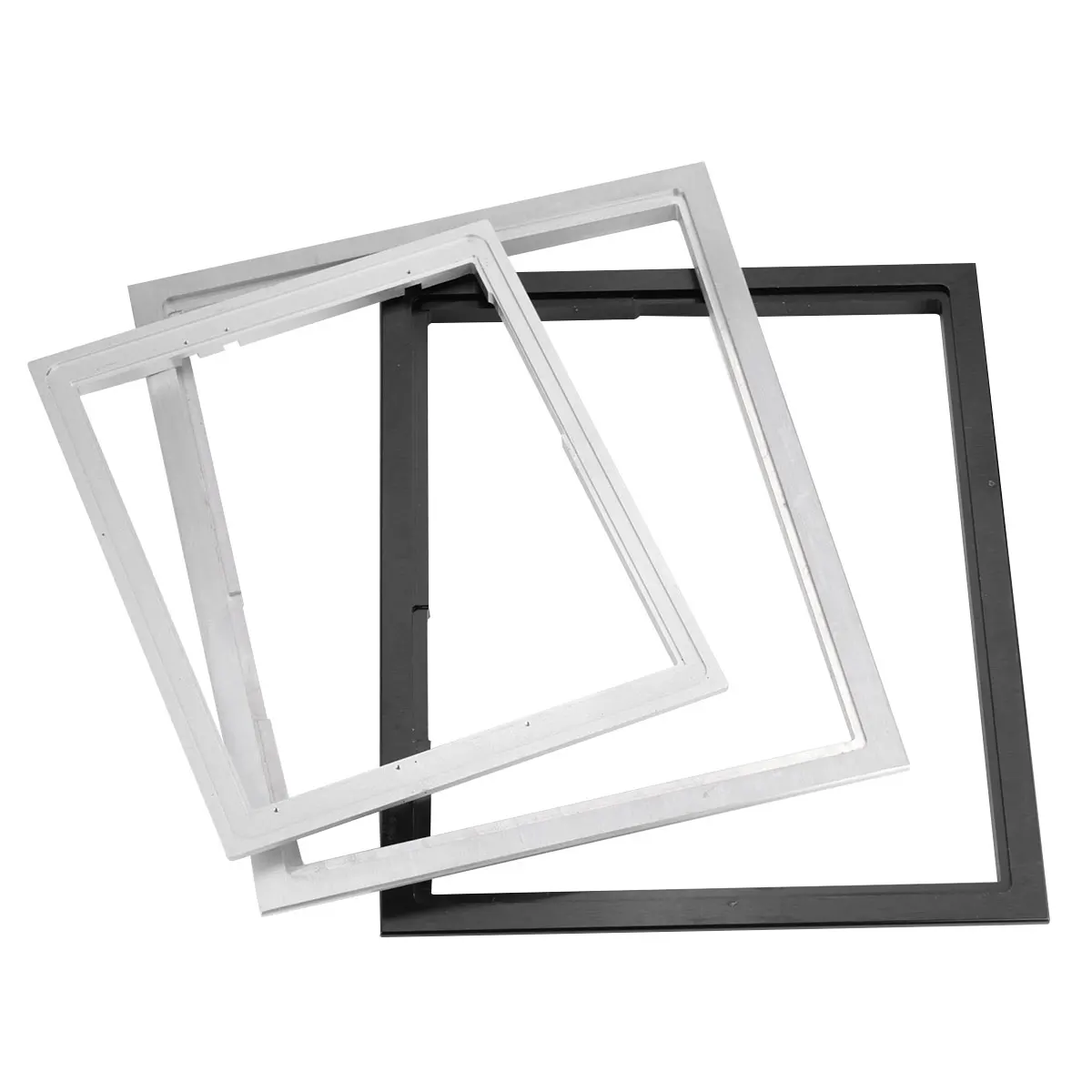 Custom Brushed Aluminum Picture Frame Square Metal Frame Aluminum Profile Strip sandblasting anodizing special-shaped aluminium