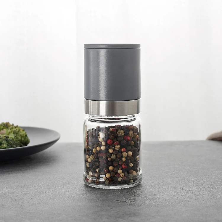 Portable Manual BBQ/Baking/Cooking Spice Mill Grinder Salt and Pepper Grinder With Glass Jars
