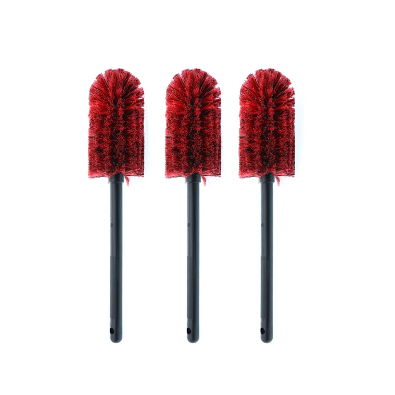 Car care detail washing tool steel rim wheel cleaning brush with long handle car wash supplies