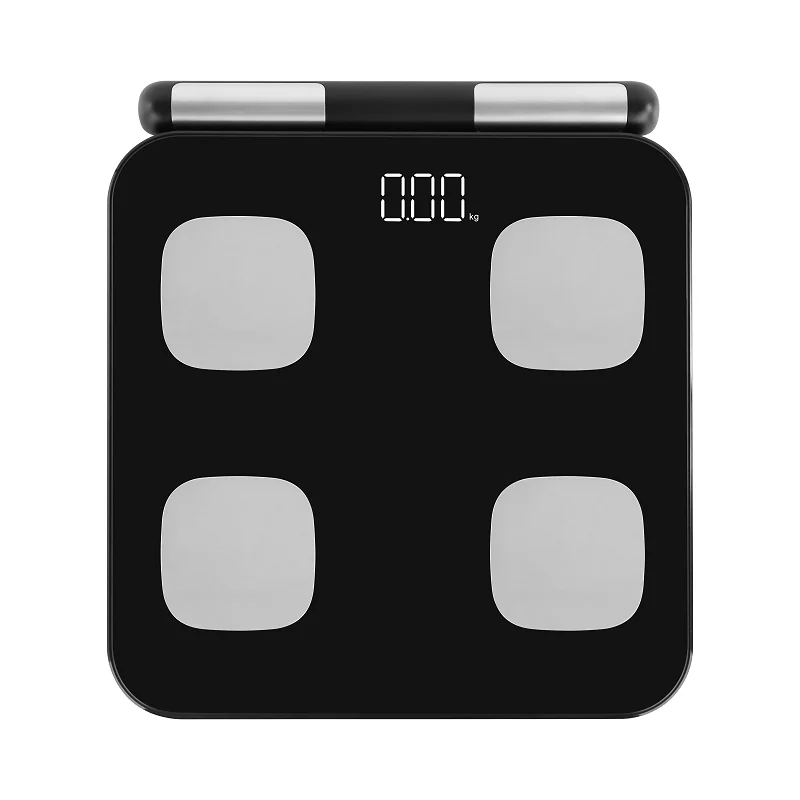Bluetooth Body fat scale with 8 electrodes With 15 body index data 6mm Tempered 180kg Smart Body Bioimpedance Scale