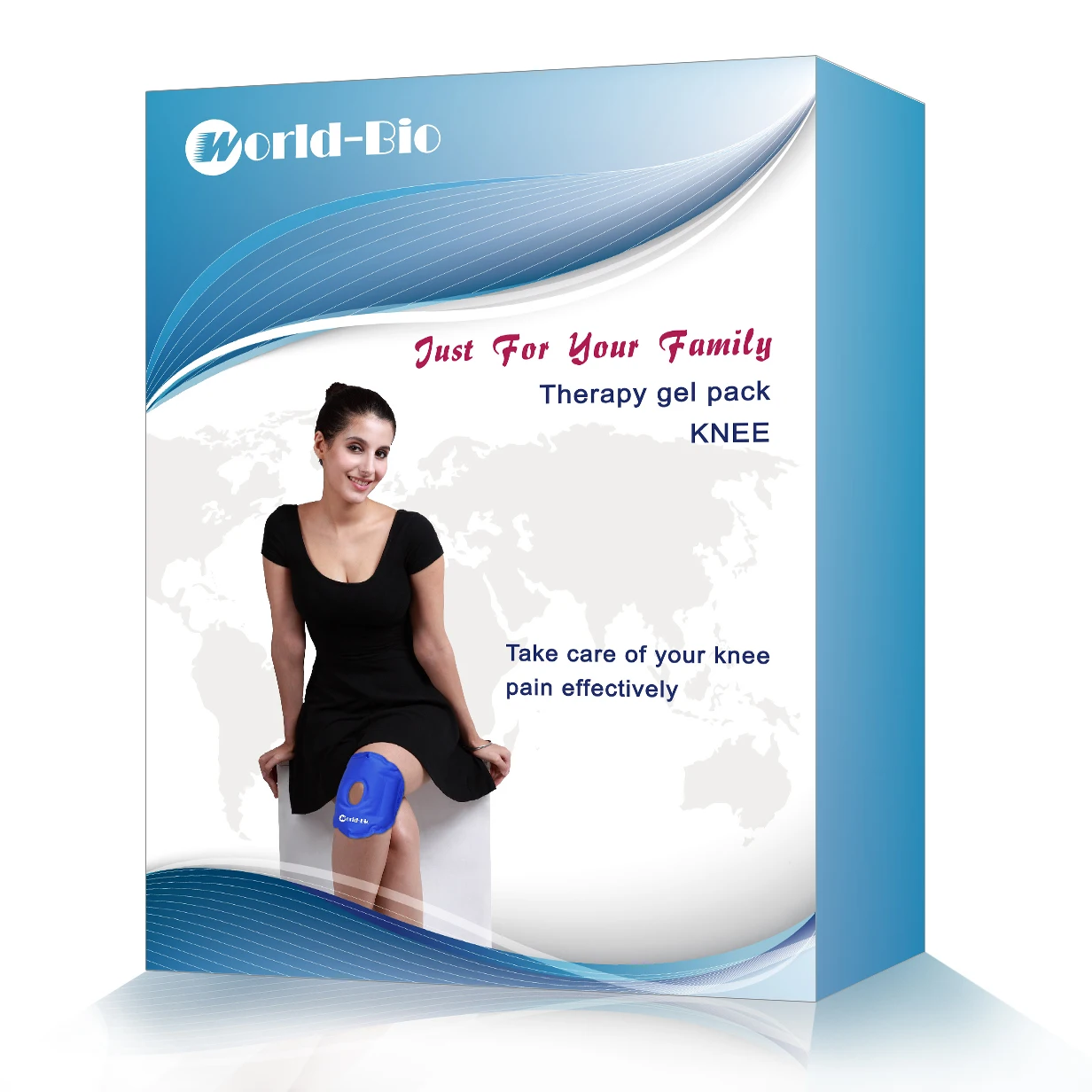 Custom logo knee ice pack hot cold compression rehabilitation gel ice pack with strap ice pack for knee surgery