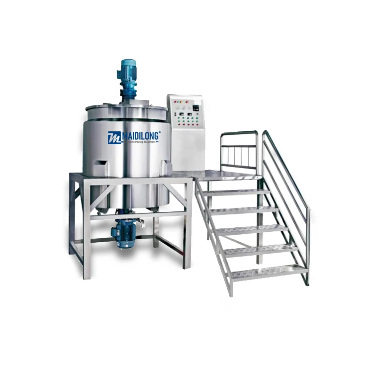 500L 1000L Lotion mixer vacuum Emulsifying mixer machine ointment homogenous emulsifier machine
